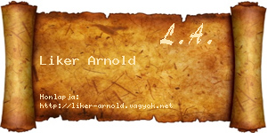 Liker Arnold névjegykártya